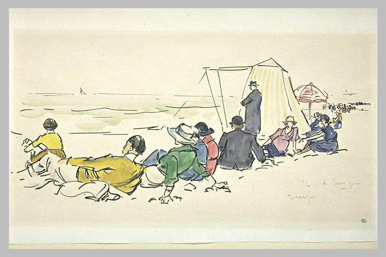 Scène de plage, à Perros-Guirec