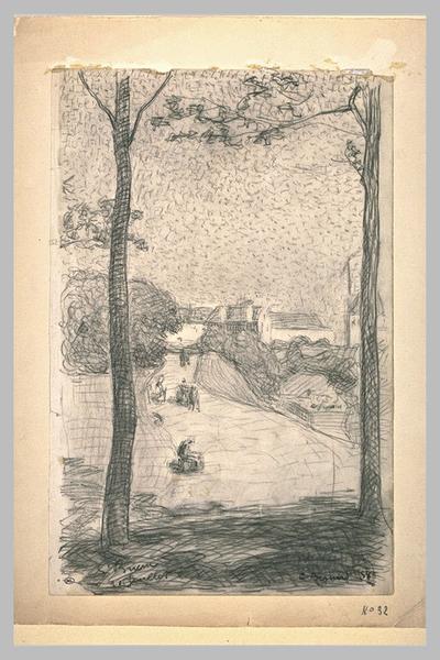 Vue de Saint-Brieuc à travers les arbres