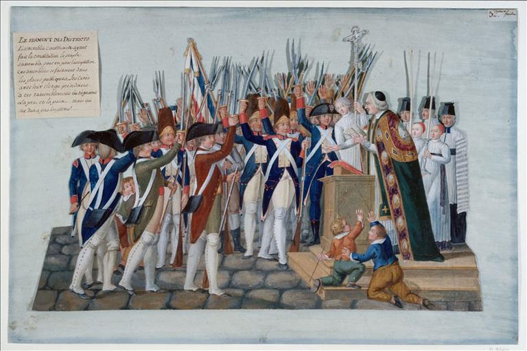 Le serment des districts parisiens, février 1790. (titre factice) ; Le Serment des Districts (titre inscrit)