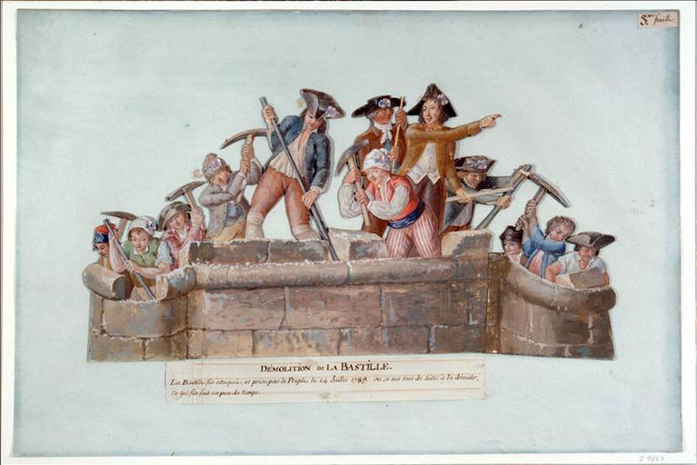 Démolition de la Bastille, Paris, juillet 1789. (titre factice) ; Démolition de la Bastille (titre inscrit)