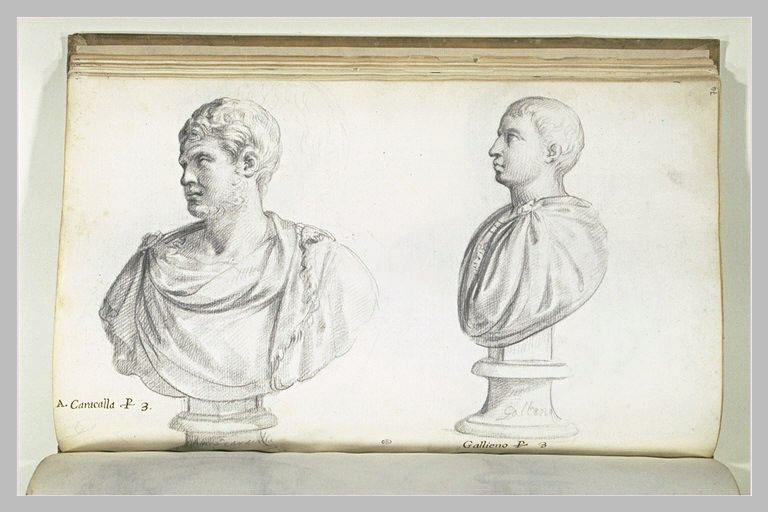 Deux bustes représentant l'un A. CARACALLA ; l'autre GALLIENO