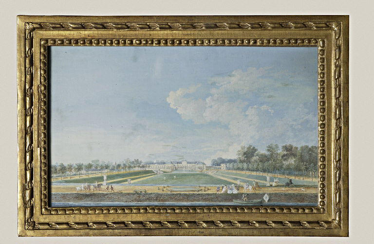 Vue du château de Chanteloup, et au premier plan, La Frégate