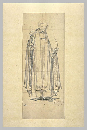 Etude d'un saint debout : saint Hyacinte
