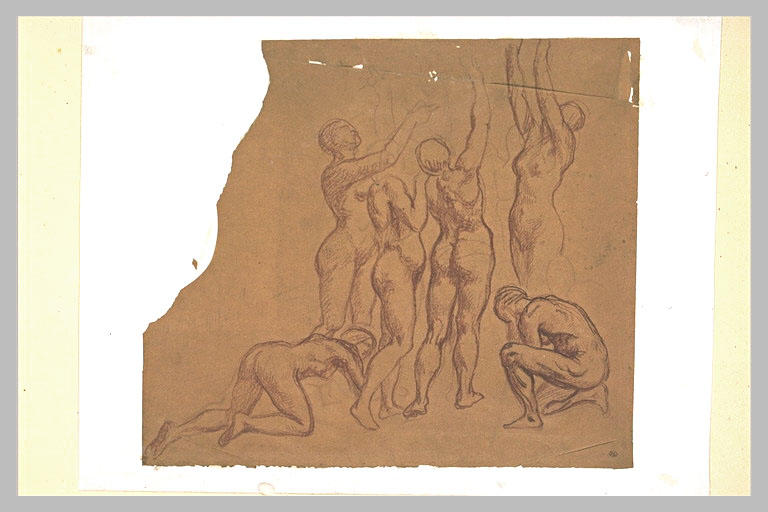 Groupe de six femmes nues