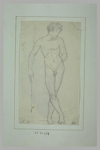 Académie de jeune homme nu, debout, vu de face