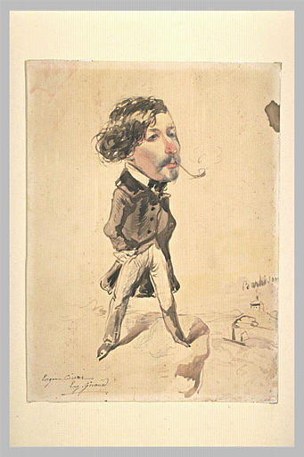 Portrait charge d'Eugène Ciceri