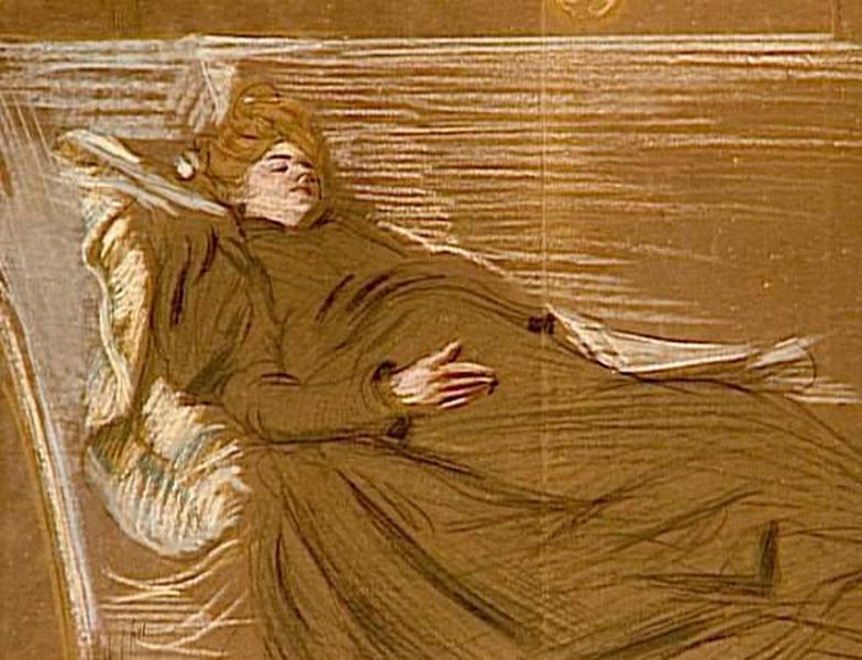 MADAME PAUL HELLEU A LA VEILLE DE LA NAISSANCE DE SA FILLE PAULETTE