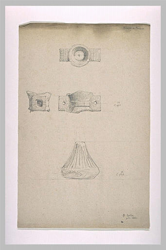 Feuille d'études du noyau d'une meule
