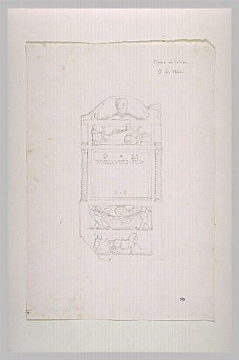 Autel orné de reliefs et au centre, inscription votive