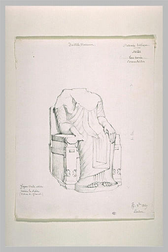 Statue des Branchydes, sans tête, vue de trois quarts