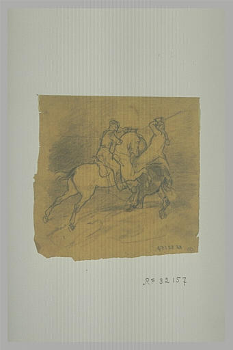 Deux cavaliers combattant