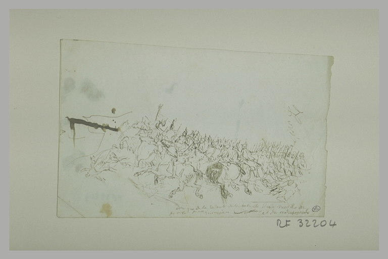 Scène de guerre : escadron de cuirassiers chargeant