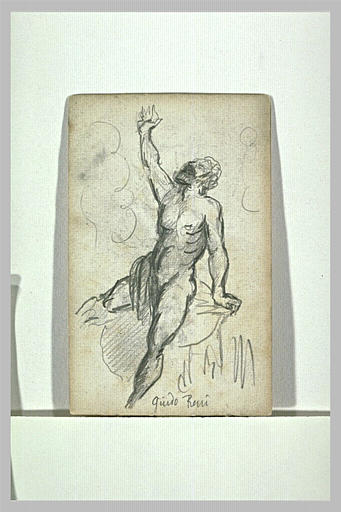 Figure nue, le bras droit levé