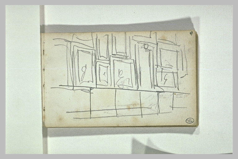 Croquis d'une galerie de peintures