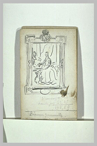 Tableau représentant une femme dans un intérieur