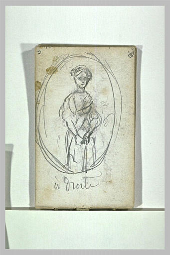 Portrait d'une femme dans un cadre ovale