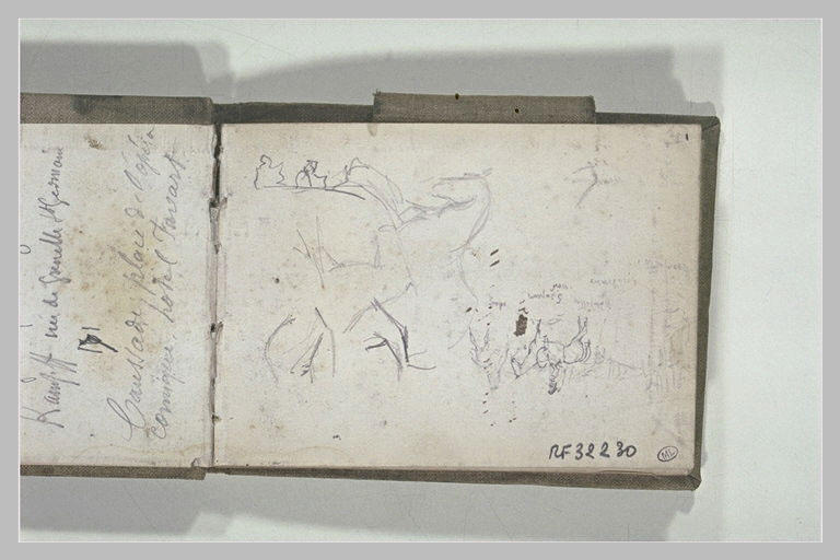 Croquis de chevaux et cavaliers