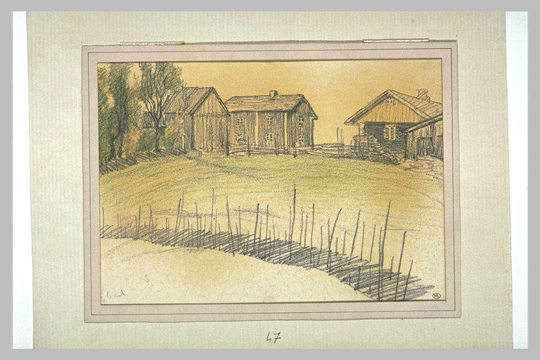 Chalets près d'un enclos