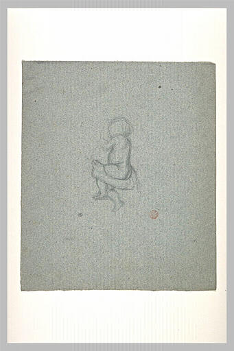 Etude d'un enfant nu sur un bras