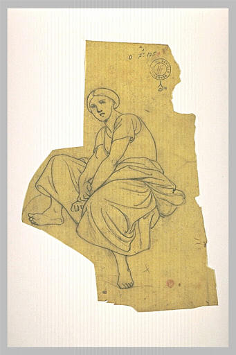 Etude d'une figure féminine assise