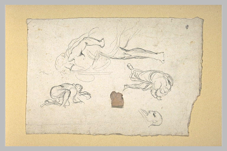 Feuille de croquis de personnages dans diverses positions