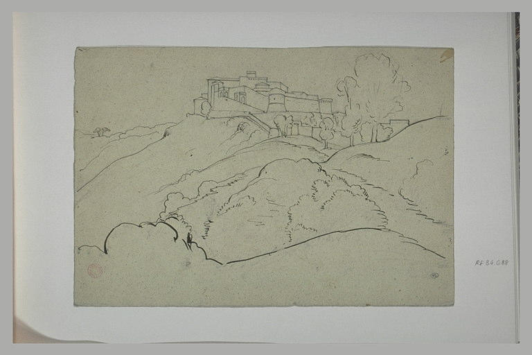 Paysage avec une place fortifiée