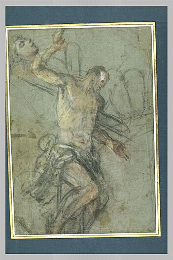 Larron en croix et apôtre endormi