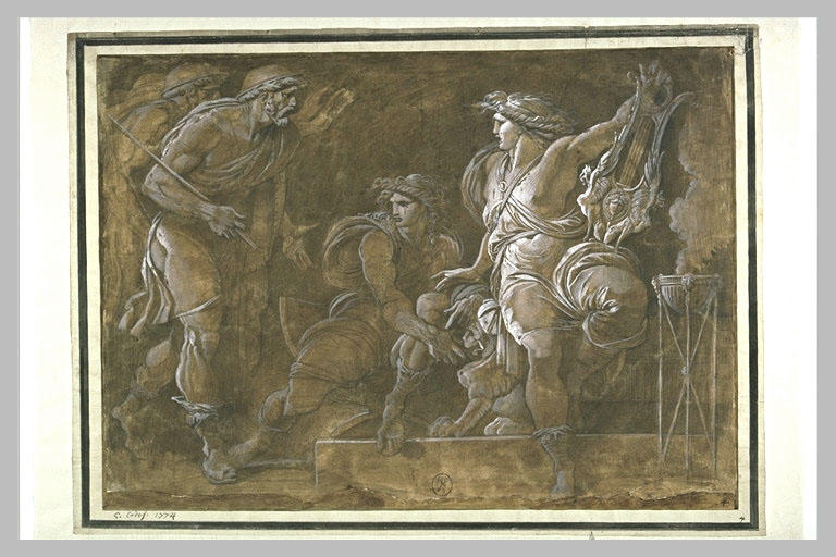 Ulysse et Nestor venant chercher Achille sous la tente de Patrocle