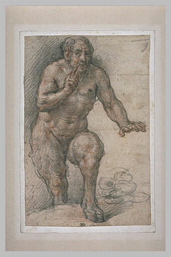 Figure d'un satyre, vue de face
