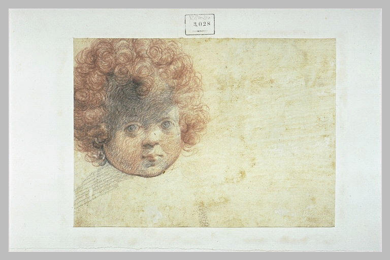 Visage d'enfant aux cheveux bouclés