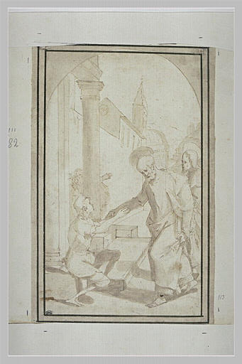 Saint Pierre guérissant un boiteux à la porte d'un temple