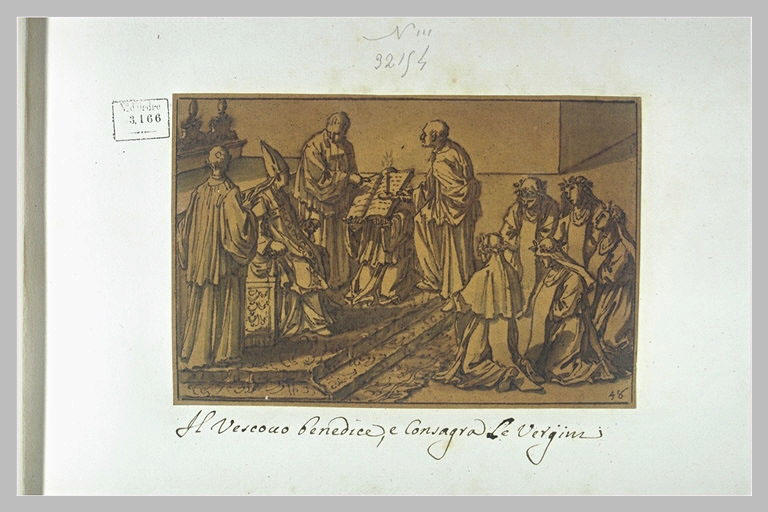 L'évêque bénit et consacre des religieuses