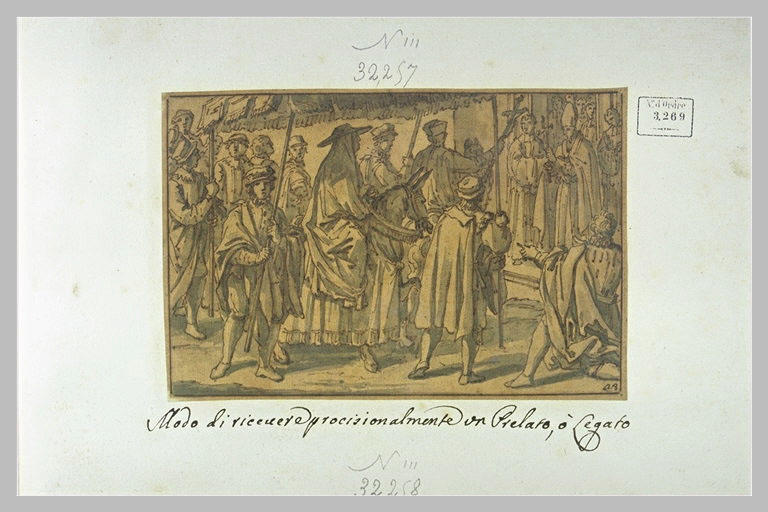 Réception en procession d'un prélat ou légat