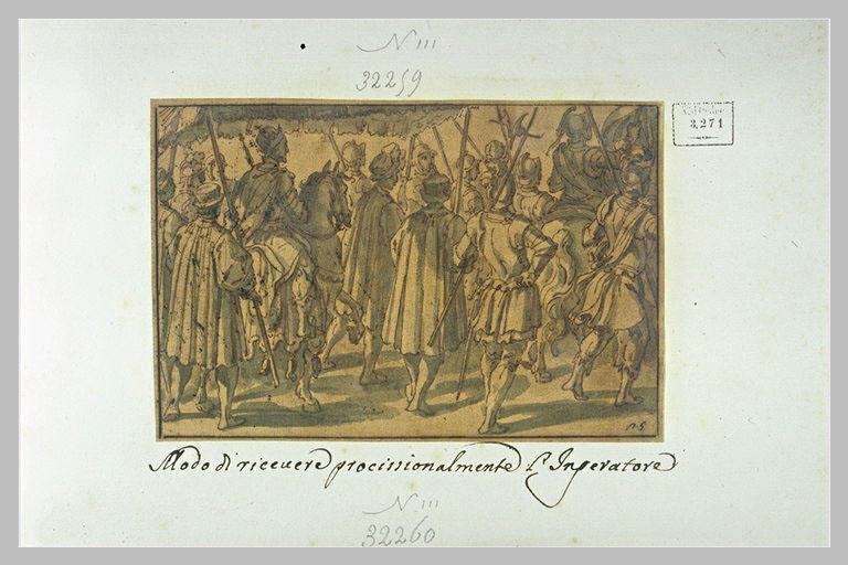Réception en procession de l'empereur