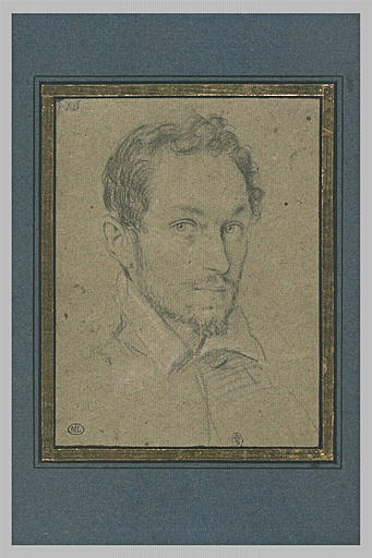 Portrait d'homme : moustache, col rabattu