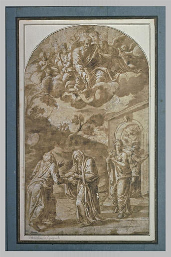 Rencontre de sainte Elisabeth et de Zacharie à la porte dorée