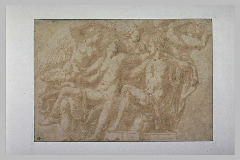 Pan, Hyménée et les amours président à l'union de Vénus et d'Adonis