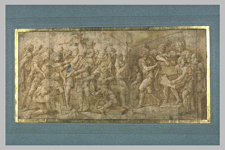 César ordonnant de brûler les lettres de Pompée