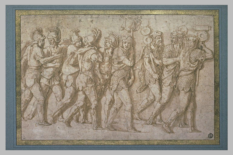 Vexillaires, vêtus de cuirasses à écailles recouvertes de peaux de bêtes