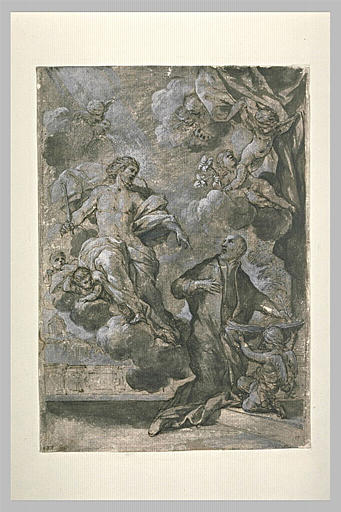 Jésus dictant à saint Ignace de Loyola les règles de la compagnie de Jésus