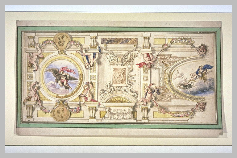 Ganymède enlevé par un aigle et Diane sur un char