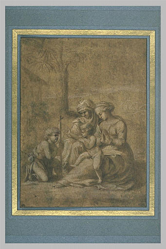 La Vierge et l'Enfant avec sainte Elisabeth et saint Jean dans un paysage