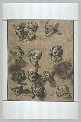 Jeune homme drapé et tête : figures dans la Dispute du Saint Sacrement