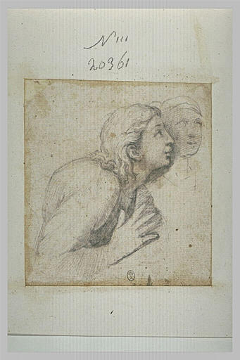 Homme drapé, vu de dos : figure dans la Dispute du Saint Sacrement