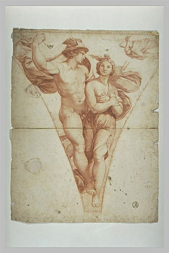 Vénus, Junon, Cérès ; Vénus traversant les airs ; quatre putti volant