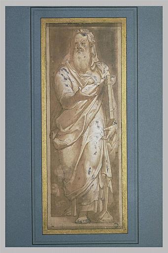 Un prophète, debout, vu de face