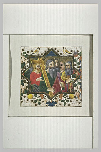 Le Christ portant sa croix, entouré des apôtres