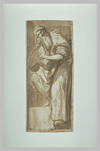 David jouant de la harpe