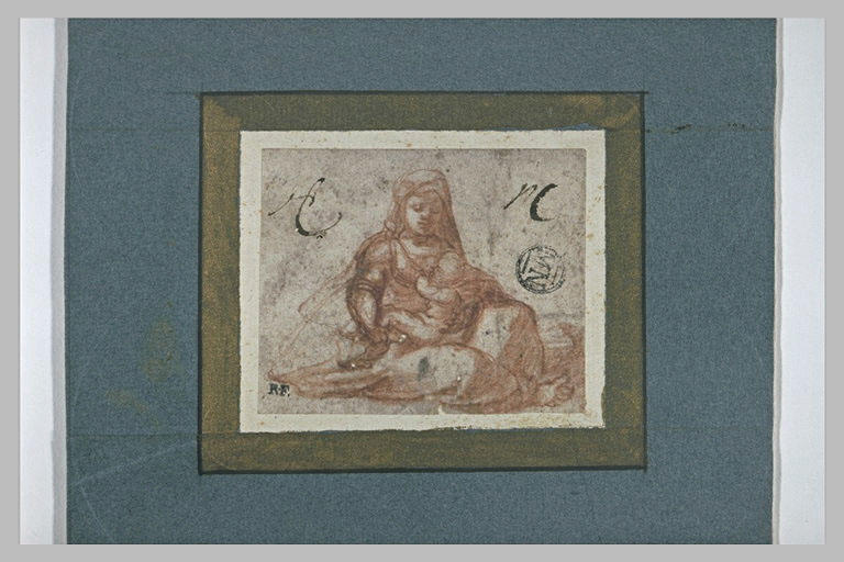 Vierge assise avec l'Enfant Jésus sur ses genoux