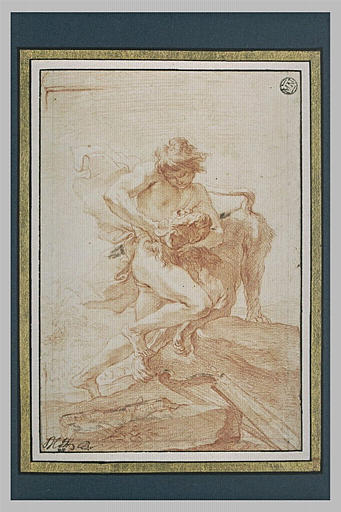 David étouffant un lion